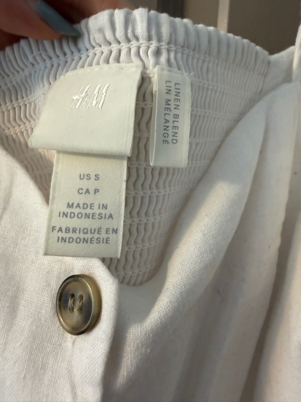 H&M White Button-Front Midi Sundress - Picture 3 of 4